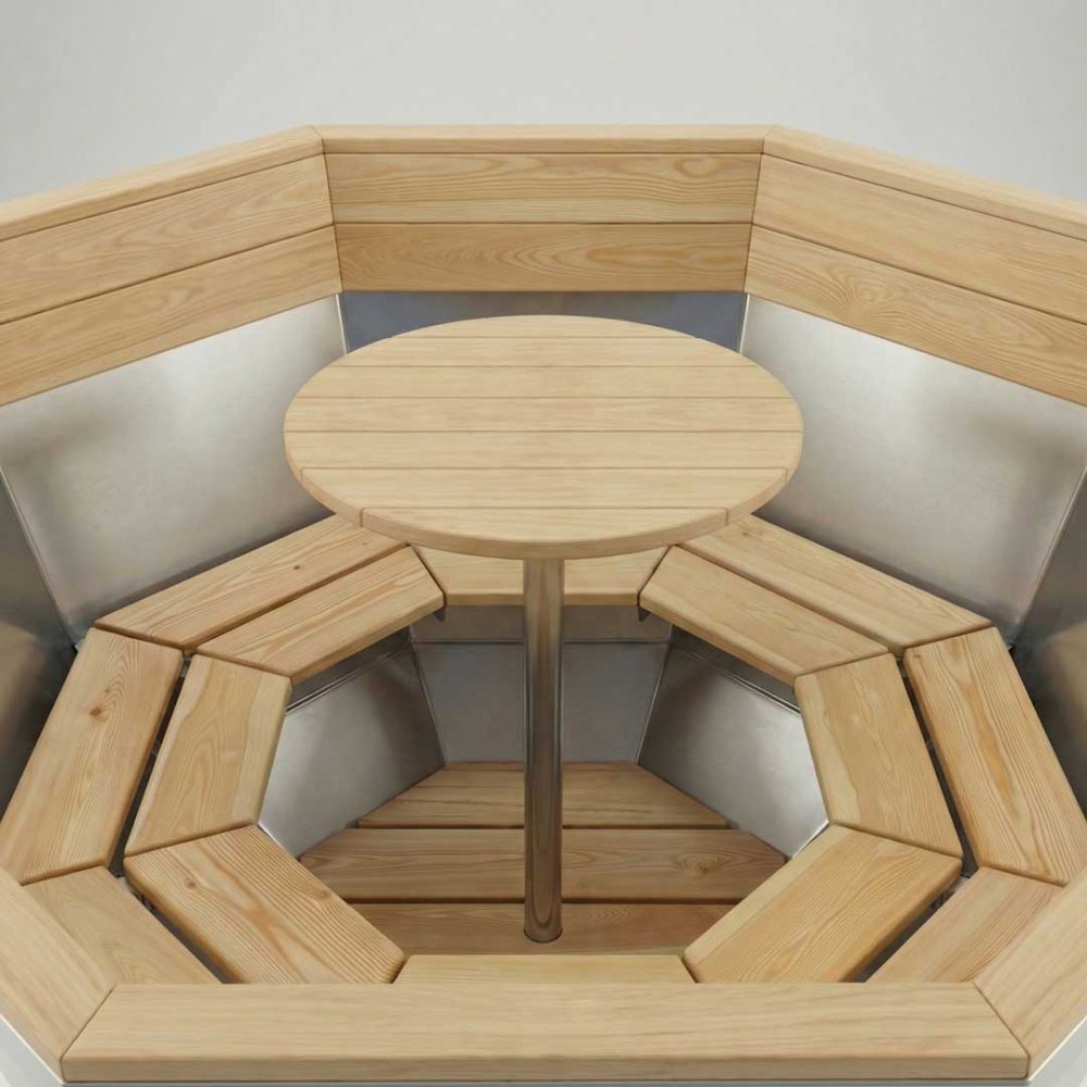 Столик центральный для банного чана