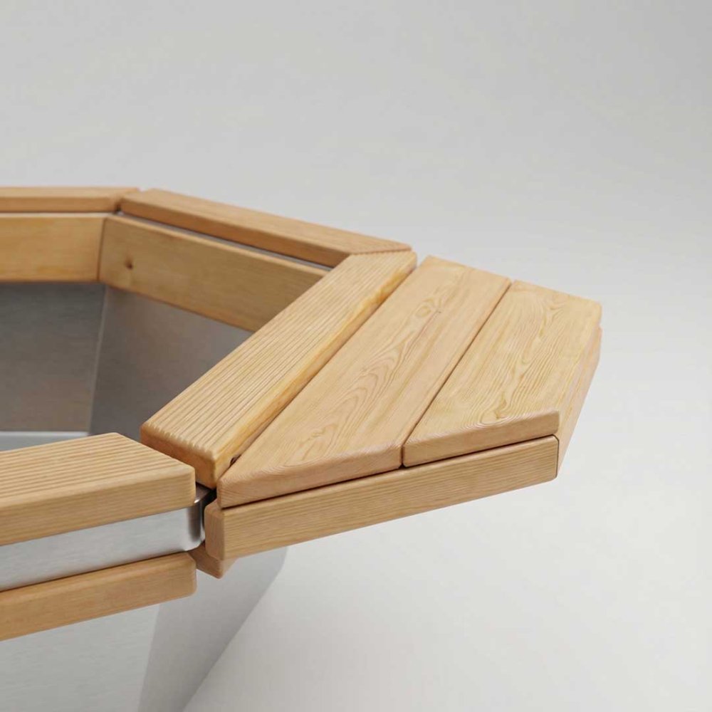 Полка-столик деревянный для чана