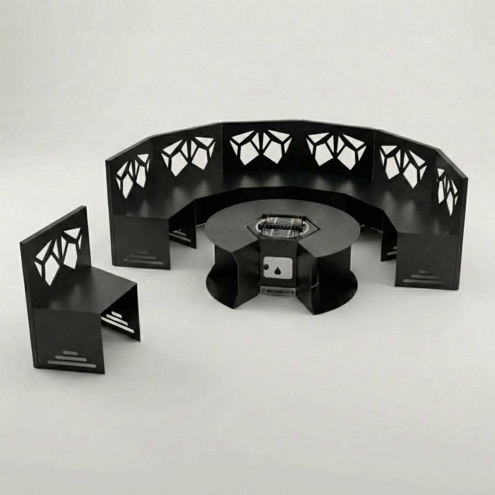 Гриль зона с дровницей V1