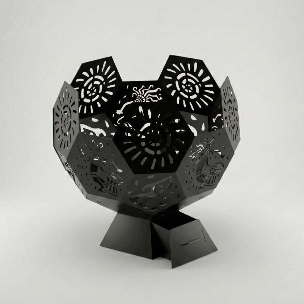 Костровая чаша с зольником Танец шамана