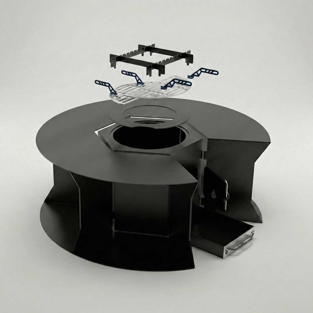 Гриль зона с дровницей V1