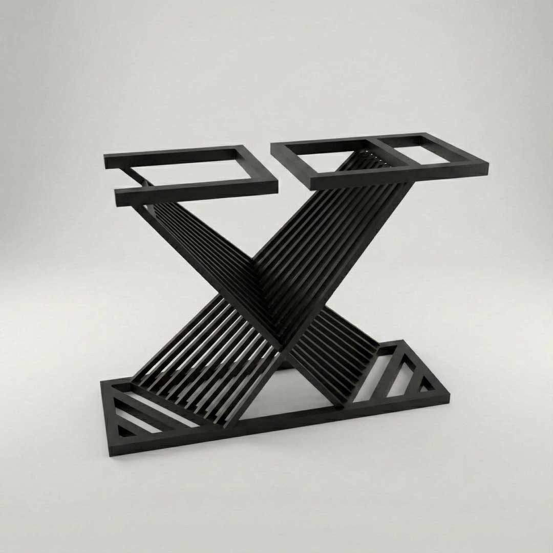 Мангал с полкой на стойке