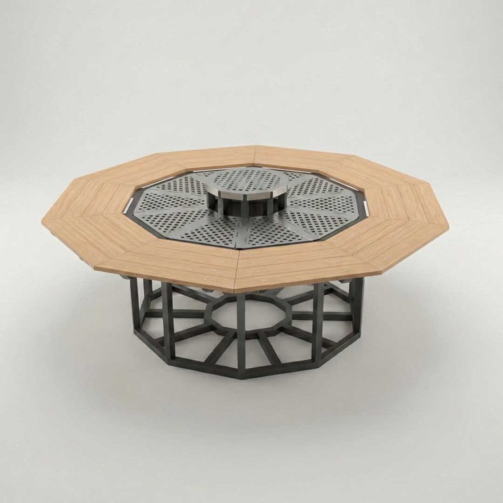 Стол гриль 10-гранный