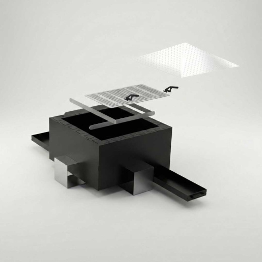 Костровая чаша с двумя зольниками