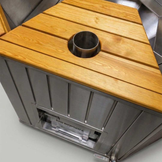 Купель Фурако 200x220см, AISI 304 отделка деревом + лестница