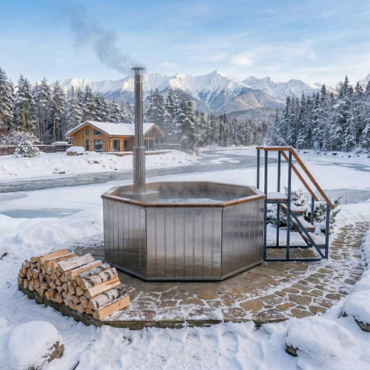 Купель Фурако 200x220см, AISI 304 + лестница