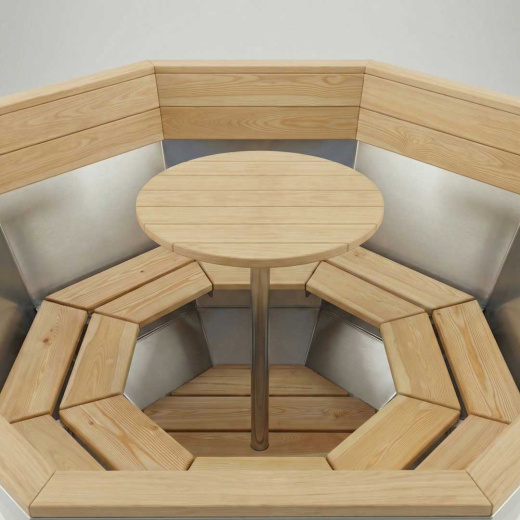 Столик центральный для банного чана