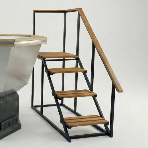 Лестница с поручнями и площадкой для чана