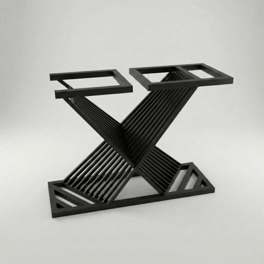 Мангал с полкой на стойке