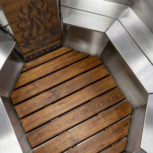 Купель Фурако 200x220см, AISI 304 отделка деревом + лестница