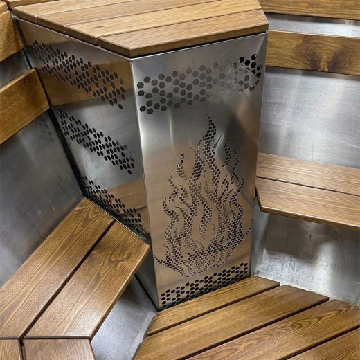 Купель Фурако 200x220см, AISI 304 отделка деревом + лестница