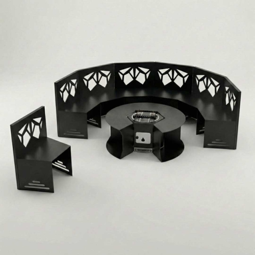 Гриль зона с дровницей V1